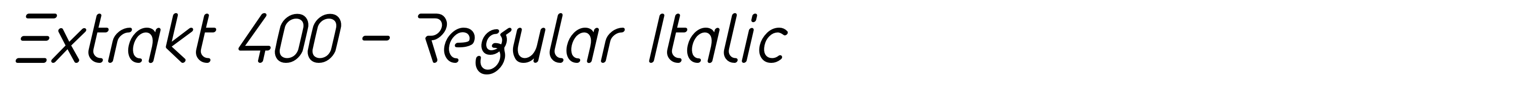Extrakt 400 - Regular Italic